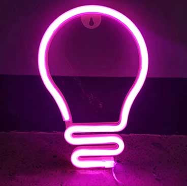 Lightbulb LED Neon Sign