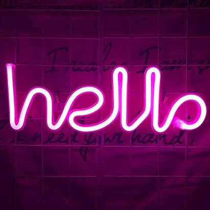 Hello LED Neon Light Sign