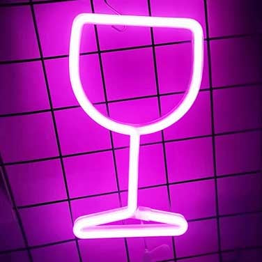 Wine Glass LED Neon Sign