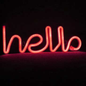 Hello LED Neon Light Sign