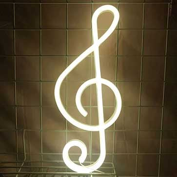 Treble Clef LED Neon Sign